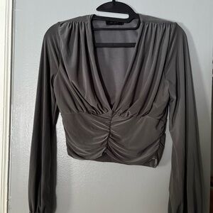 Elegant Gray Women's Top